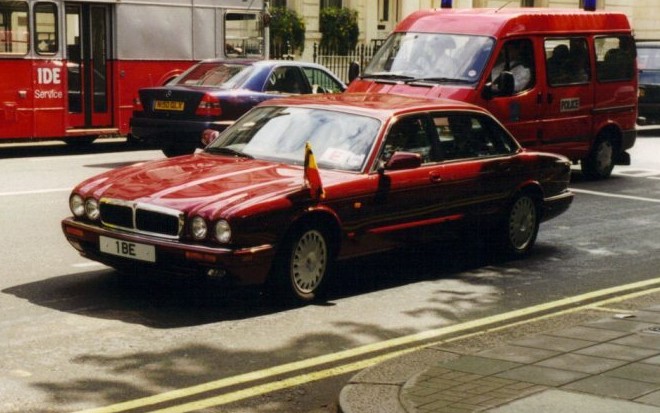 Embassy Diplomatic Flag UK Number Plate of Belgium - 1 BE